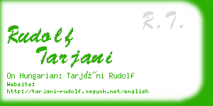 rudolf tarjani business card